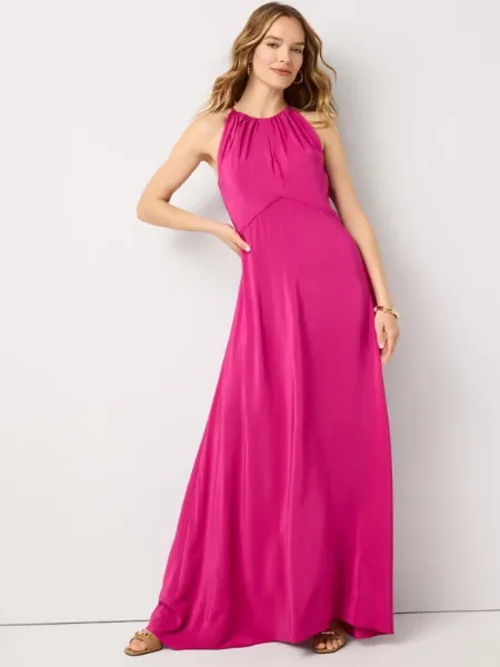 Petite Graphic Floral Maxi Dress